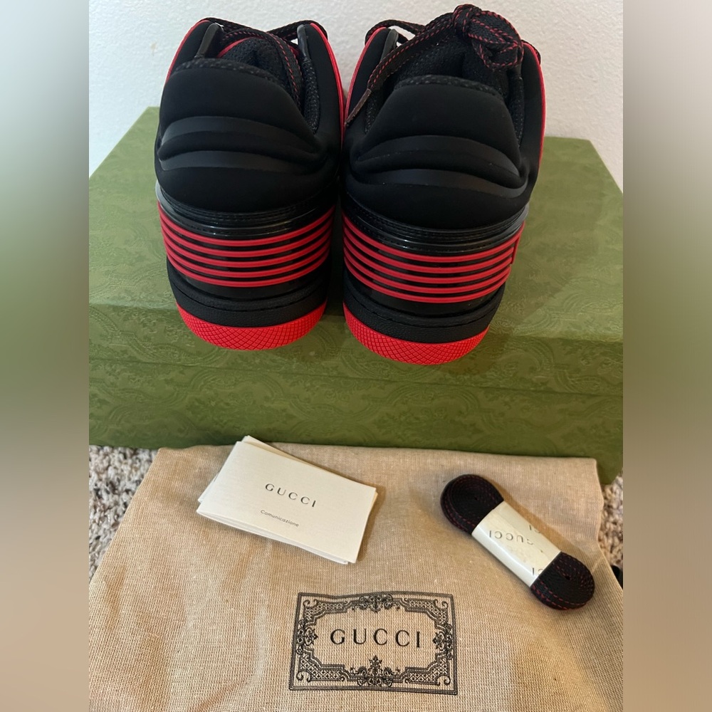 New Gucci Basket GG low-top black red sneakers - Picture 5 of 9